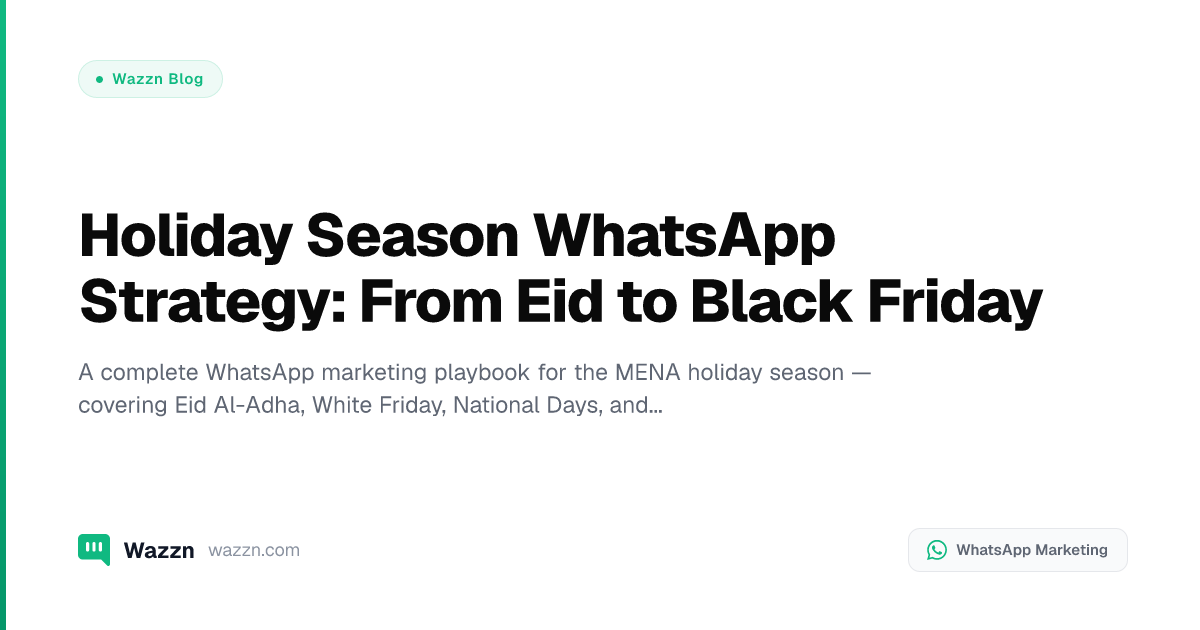 Holiday Season WhatsApp Strategy: From Eid to Black Friday